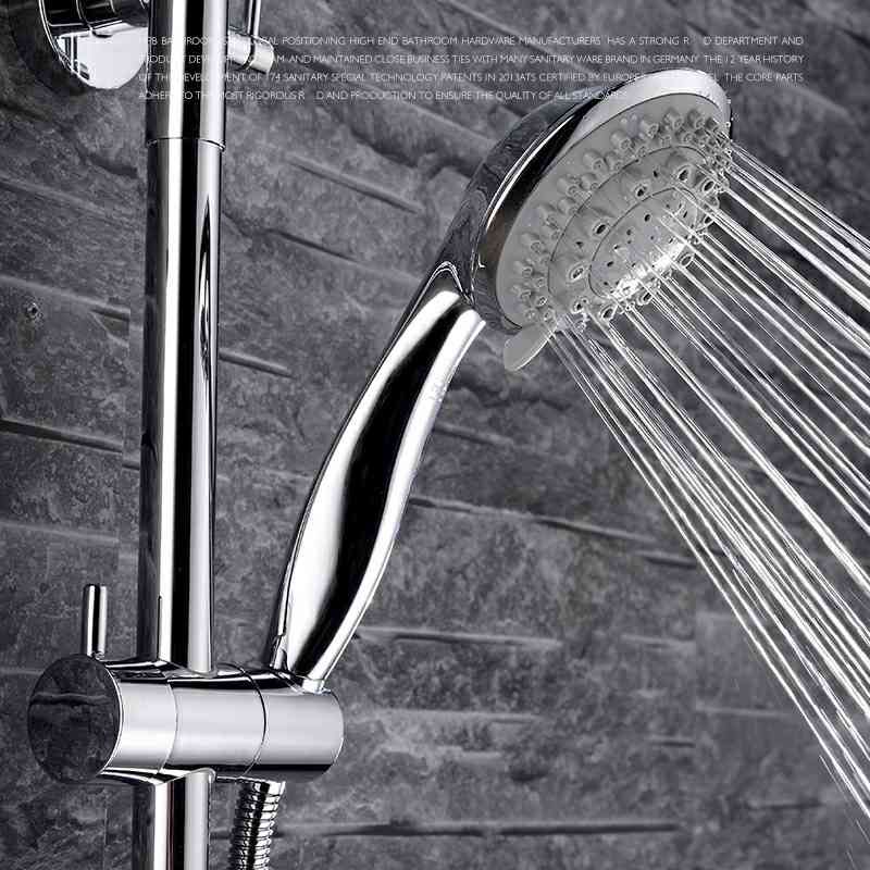 浴室シャワー水栓 レインシャワーシステム ヘッドシャワー+ハンドシャワー バス水栓 混合栓 サーモスタット付 クロム FTTB042