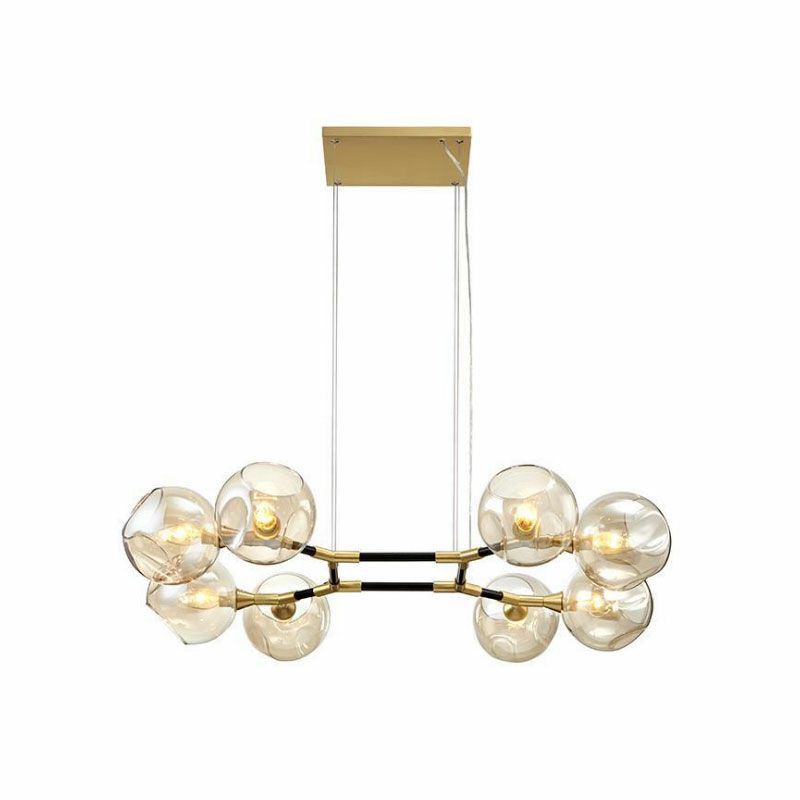 ペンダントライト 照明器具 リビング照明 店舗照明 寝室照明 天井照明 北欧風 琥珀色 8灯 Lb