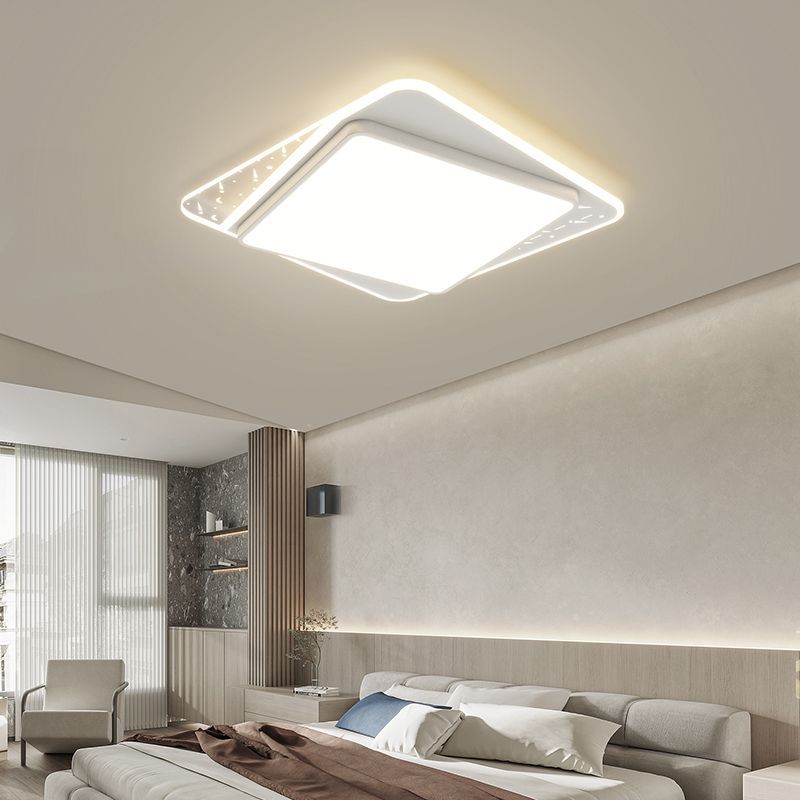 正方形の天井照明 LEDシーリングライト リビング照明 寝室ランプ 店舗照明 書斎 3段階調