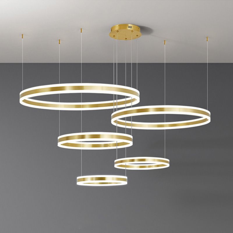 LEDペンダントライト リビング照明 店舗 五環 モダン 30+40+60+80