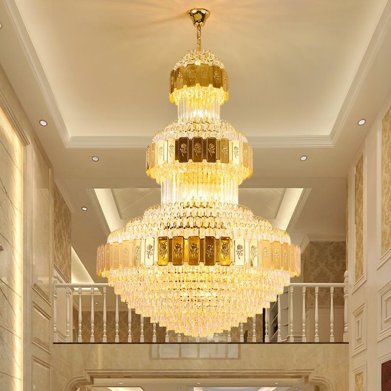 吹き抜け シャンデリア 照明 ライト 新品 シャンデリア 吹き抜けライト 店舗 クリスタル照明 青＆緑＆グレー 6灯