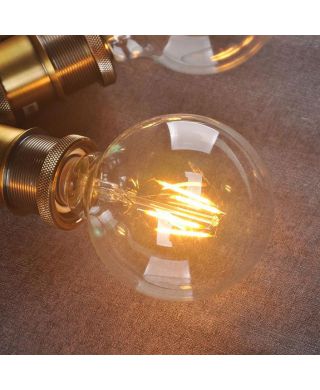 LED電球 エジソン電球 レトロな電球 口金E26 G95 6W 5個入り
