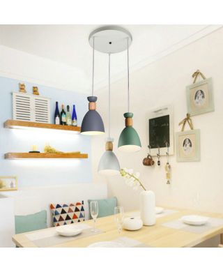 ペンダントライト リビング照明 ダイニング照明 子供屋照明 店舗 北欧風 マカロン色 3灯 QM3058B3