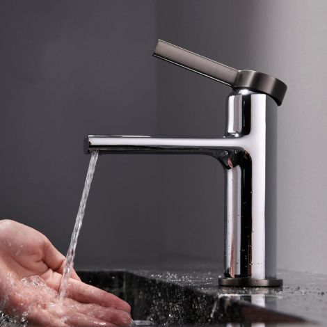 洗面水栓 バス蛇口 冷熱混合水栓 水栓金具 浴室用蛇口 手洗器水栓 2色 H17cm