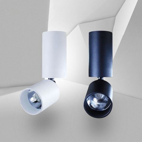 LEDスポットライト LEDシーリングライト 店舗 玄関照明 回転可 黒白色 5/7W