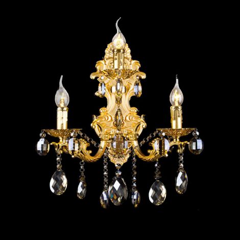 壁掛け照明 ウォールランプ クリスタル ブラケット 玄関照明 3灯