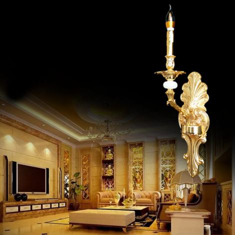 壁掛け照明 ウォールランプ ブラケット 玄関照明 クリスタル 金 1/2/3/5/10灯