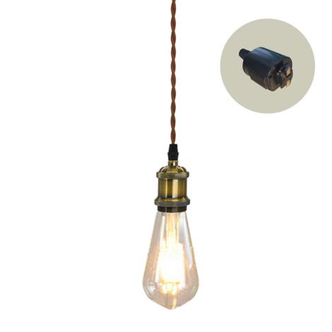 ペンダントライト ダイニング照明 玄関 店舗 簡単取付 ロフト風 LED電球付 1灯