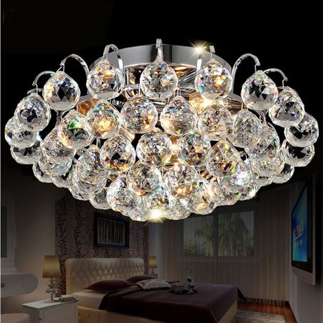 シーリングライト リビング照明 玄関照明 廊下ライト 天井 クリスタル D40cm