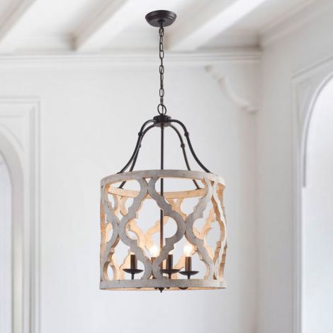 ペンダントライト リビング照明 店舗照明 天井照明 提灯型 4灯 ロフト風