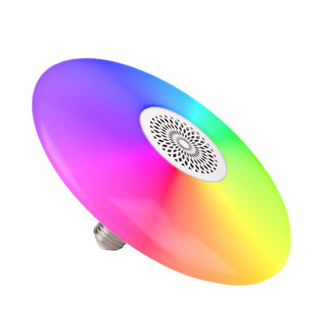 LED電球 音楽電球 店舗電灯 バー電球 UFO形 RGB リモコン付 Bluetooth接続 30W