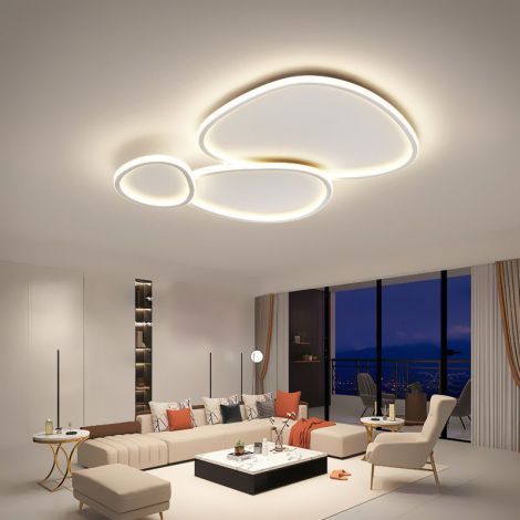 LEDシーリングライト リビング ダイニング 寝室 天井照明 丸石型 LED対応 90cm
