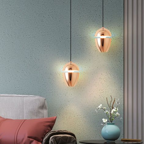 LEDペンダントライト リビング ダイニング 玄関 天井照明 楕円形 光学レンズ型 4色 LED対応