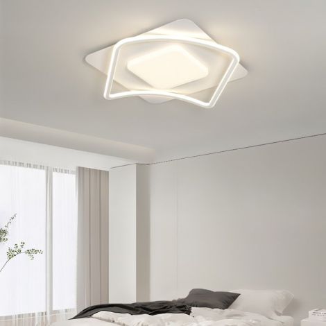 LEDシーリングライト 寝室ランプ 天井 店舗 リビング照明 幾何型 オシャレ