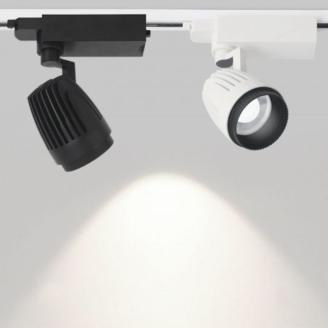 LEDスポットライト ダクトレール用照明 店舗ランプ フォーカス調整可 簡単取付 10/25/35W