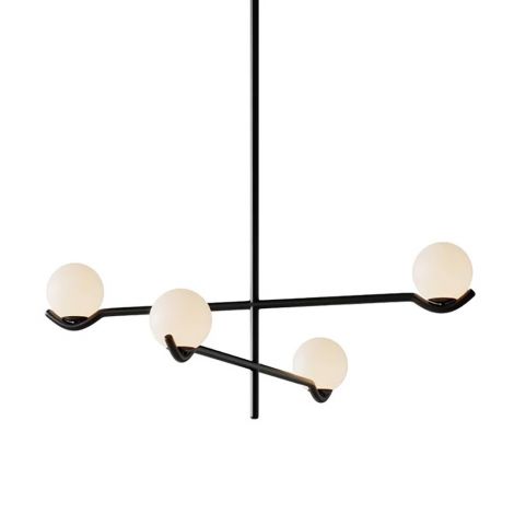 ペンダントライト 天井照明 ダイニングライトリビング 黒色モダン 4/6灯