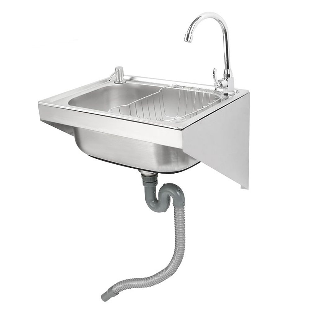 屋外専用シンク 壁付シンク 簡易流し台 ガーデンシンク ステンレス製 ホルダー付 壁掛け式 S5238 蛇口なし 屋外専用シンク 壁付シンク 簡易流し台 ガーデンシンク ステンレス製 ホルダー付 壁掛け式 S5238 蛇口なし