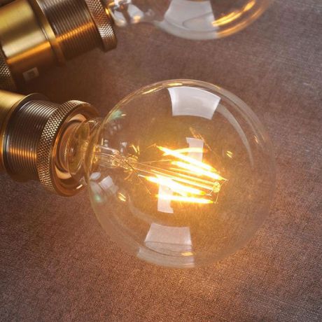 LED電球 エジソン電球 レトロな電球 口金E26 G95 6W 8個入り