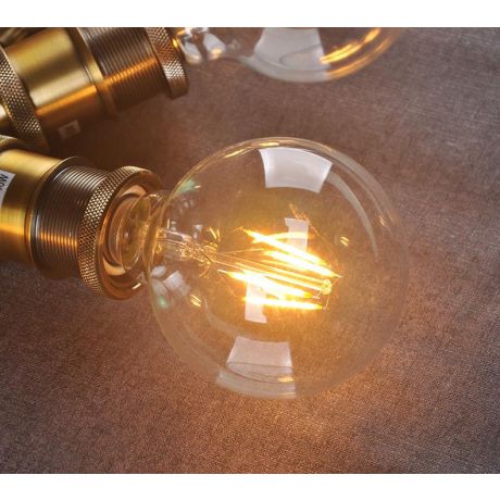 LED電球 バルブ レトロな電球 口金E26 G95 6W