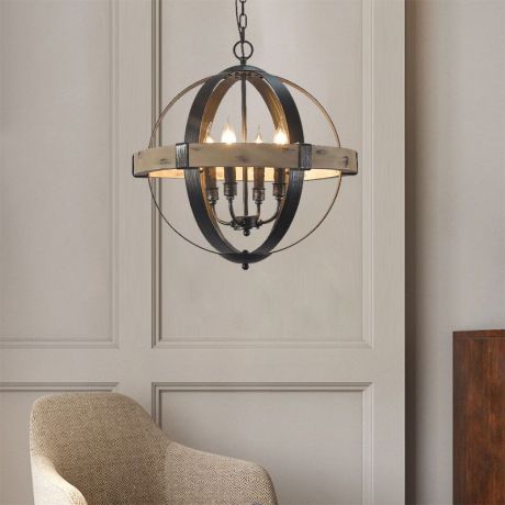 ペンダントライト リビング照明 店舗照明 天井照明 球型 4/6灯 ロフト風