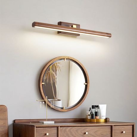 LEDミラーライト 壁掛け照明 ウォールランプ 木製 スペクトル 昼白色 寝室 美容室 2色